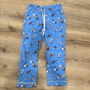 PJ Salvage flannel dog Hanukkah pajama pants size large worn 1x